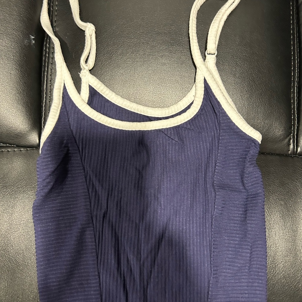 Girls Katie J NYC Navy and White Tank Top Size 8